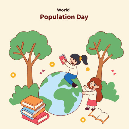 World Population Day. Vector Illustration. World Population Day concept.のイラスト素材