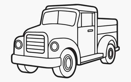 Vector illustration of a retro car isolated on a white background. Hand drawing.のイラスト素材
