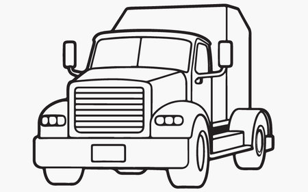Truck icon on the white background. Vector illustration for your designのイラスト素材