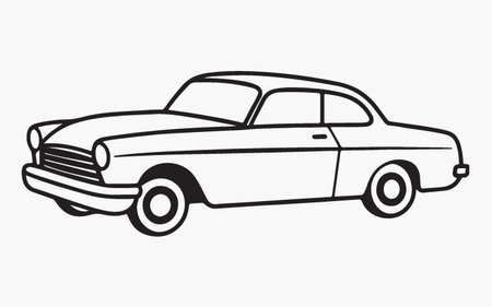 Vintage car icon, vector illustration. Flat design style eps 10のイラスト素材