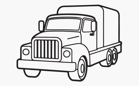 truck icon on white background, vector illustration eps10.のイラスト素材