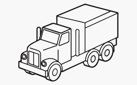 Truck icon. Vector illustration of a truck on white background.のイラスト素材