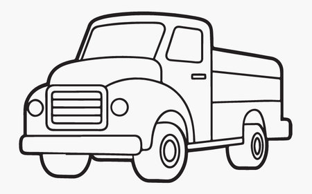 truck icon on white background. vector illustration for your design.のイラスト素材