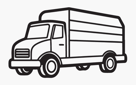 truck design over white background vector illustration    vector illustrationのイラスト素材