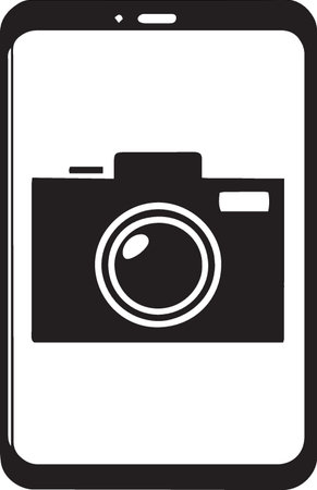 Camera icon on a white background. Vector illustration for your design.のイラスト素材
