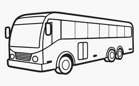 Bus design over white background, vector illustration. Side view of bus.のイラスト素材