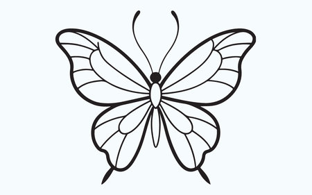 Butterfly isolated on white background. Vector illustration for your designのイラスト素材