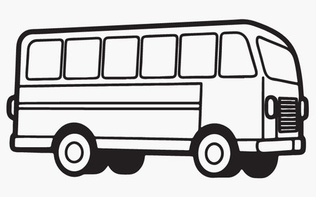 Bus isolated on the white background. Vector illustration. Eps 10.のイラスト素材
