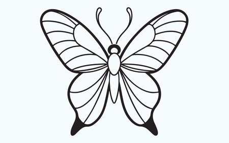 Butterfly icon isolated on white background. Vector illustration. Eps 10.のイラスト素材