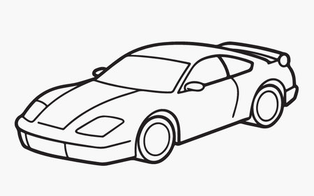 Car icon. Vector illustration. Isolated on a white background.のイラスト素材
