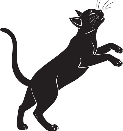Black Cat.Vector illustration ready for vinyl cutting.\"\""のイラスト素材