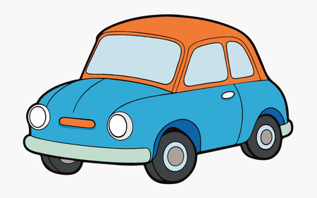 Retro car, vector illustration, eps10, no transparencyのイラスト素材