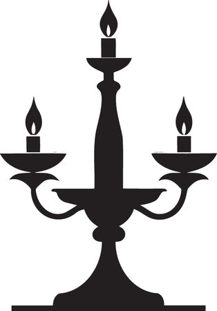 Candlestick with candles on a white background. Vector illustration.のイラスト素材