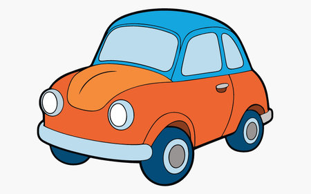 vintage car on a white background, vector illustration, eps10のイラスト素材