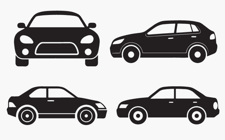 car icons set over white background. vector illustraton. EPS10のイラスト素材