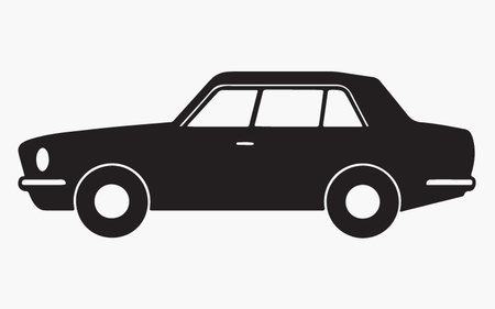 car icon design, vector illustration eps10 graphic. black and whiteのイラスト素材