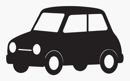 Car design over white background, vector illustration. Side view of car.のイラスト素材
