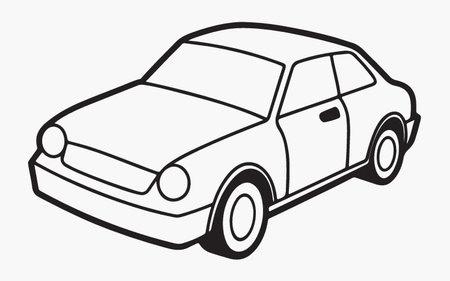Car design over white background, vector illustration. Side view of car.のイラスト素材