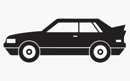 car icon design, vector illustration eps10 graphic. black and whiteのイラスト素材