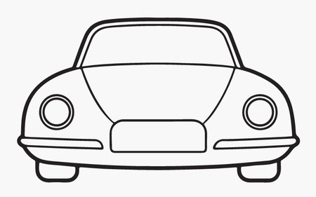Cars line icon on white background. Vector illustration. Eps 10のイラスト素材