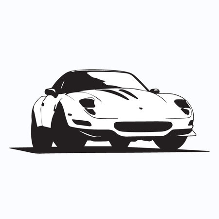 Sport car icon. Vector illustration of a sports car on a white background.のイラスト素材
