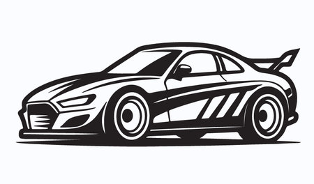 Sport car isolated on white background. Vector illustration. Eps 10.のイラスト素材