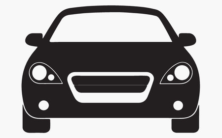 Car design over white background, vector illustration. Side view of car.のイラスト素材