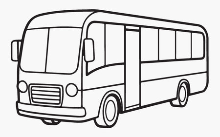 Bus isolated on a white background. Vector illustration for your design.のイラスト素材