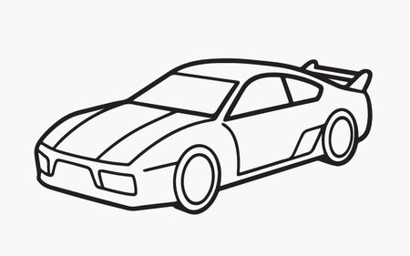 Car icon. Vector illustration. Isolated on a white background.のイラスト素材
