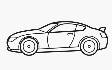 Sport car icon. Vector illustration. Isolated on white background.のイラスト素材