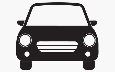 Car icon on the white background. Vector illustration. Eps 10.のイラスト素材