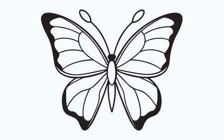 Butterfly icon, vector illustration. Flat design style. Butterfly icon.のイラスト素材