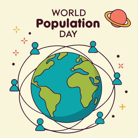 world Population day design, vector illustration eps10 graphic. EPS10のイラスト素材