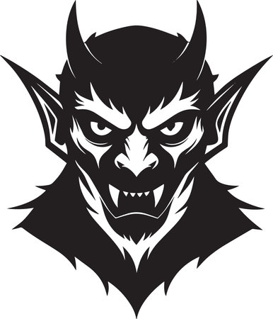 Devil.Devil.Vector illustration ready for vinyl cutting.のイラスト素材