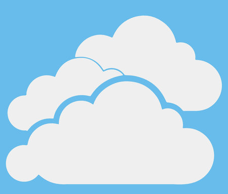 clouds icon over blue background. colorful design.  vector illustrationのイラスト素材