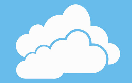clouds icon over blue background. vector illustration, eps10のイラスト素材