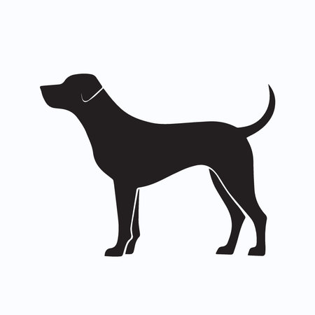 Dog icon. Vector illustration of a dog. Flat design style.