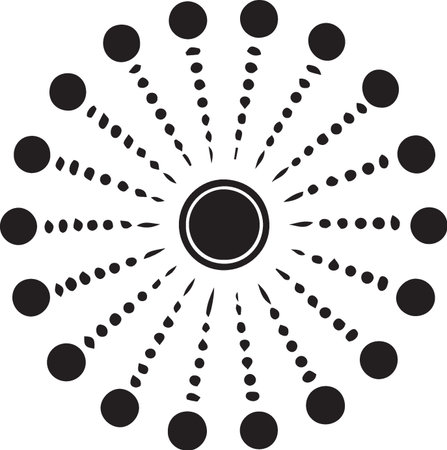 Sun icon black on a white background. Vector illustration. Sun rays.のイラスト素材