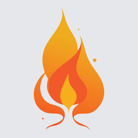 Fire design over gray background, vector illustration eps10. Fire iconのイラスト素材