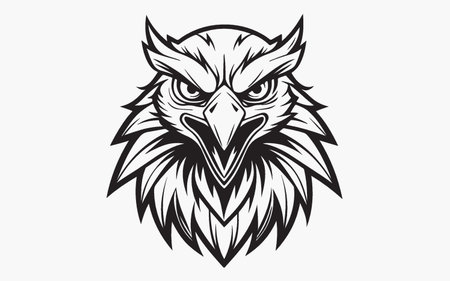 Eagle head isolated on white background. Vector illustration for your designのイラスト素材