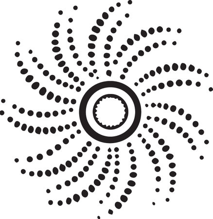 Circle with radial, radiating lines. Spiral, swirl, twirl elementのイラスト素材