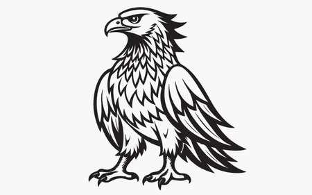 Eagle head isolated on a white background. Vector illustration for your designのイラスト素材