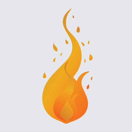 Fire design over gray background, vector illustration. Eps10.のイラスト素材