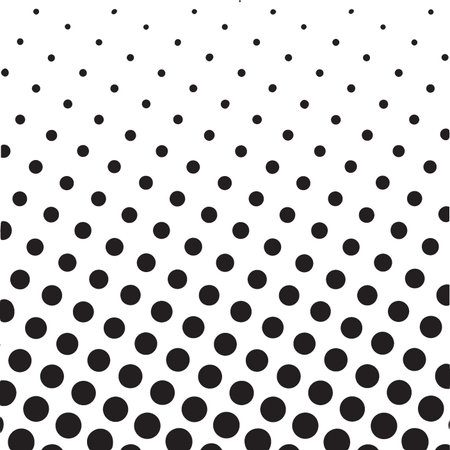 Black and white halftone background. Dotted vector pattern.
