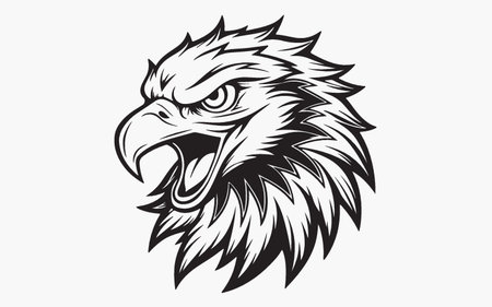 Eagle head mascot. Vector illustration isolated on a white background.のイラスト素材