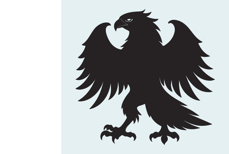 Eagle in the form of a heraldic shield. Vector illustration.のイラスト素材