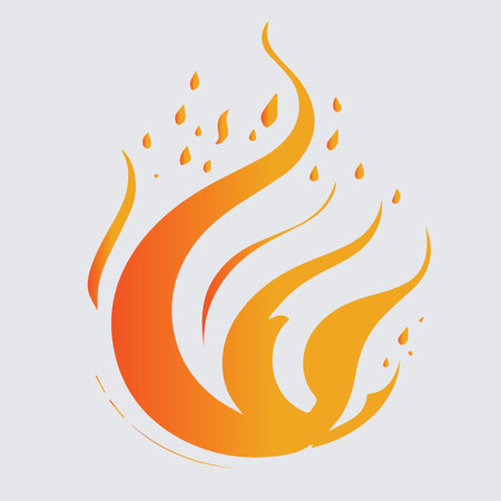 Fire design over gray background, vector illustration eps10. Fire iconのイラスト素材