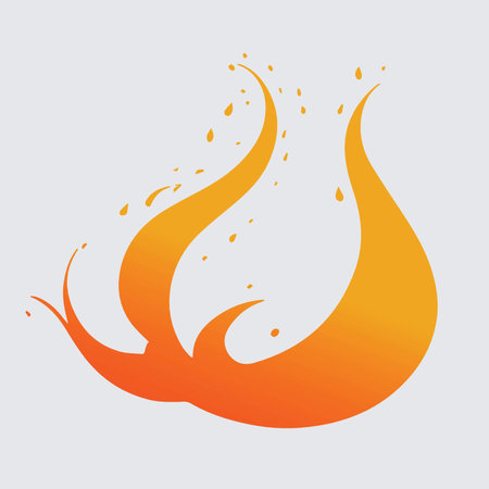 Fire design over gray background, vector illustration. Eps10.のイラスト素材