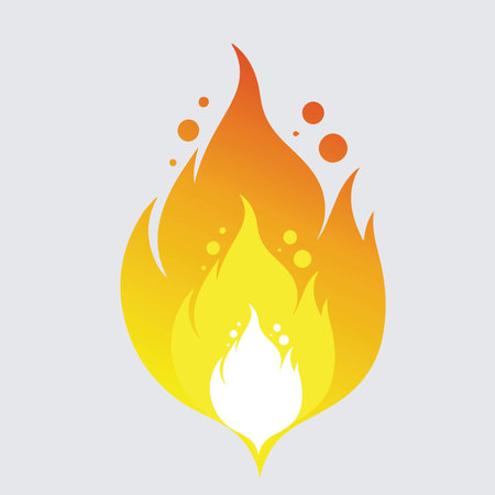 Fire design over gray background, vector illustration. Eps 10. Fire icon.のイラスト素材