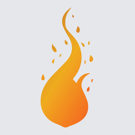 Fire design over gray background, vector illustration eps10. Fire iconのイラスト素材